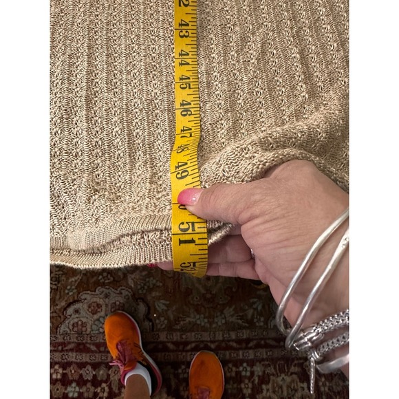 Lauren Ralph Lauren NWT SZ XL Gold Knit Sleeveless Maxi Dress Side Slits Ribbed - Picture 15 of 16